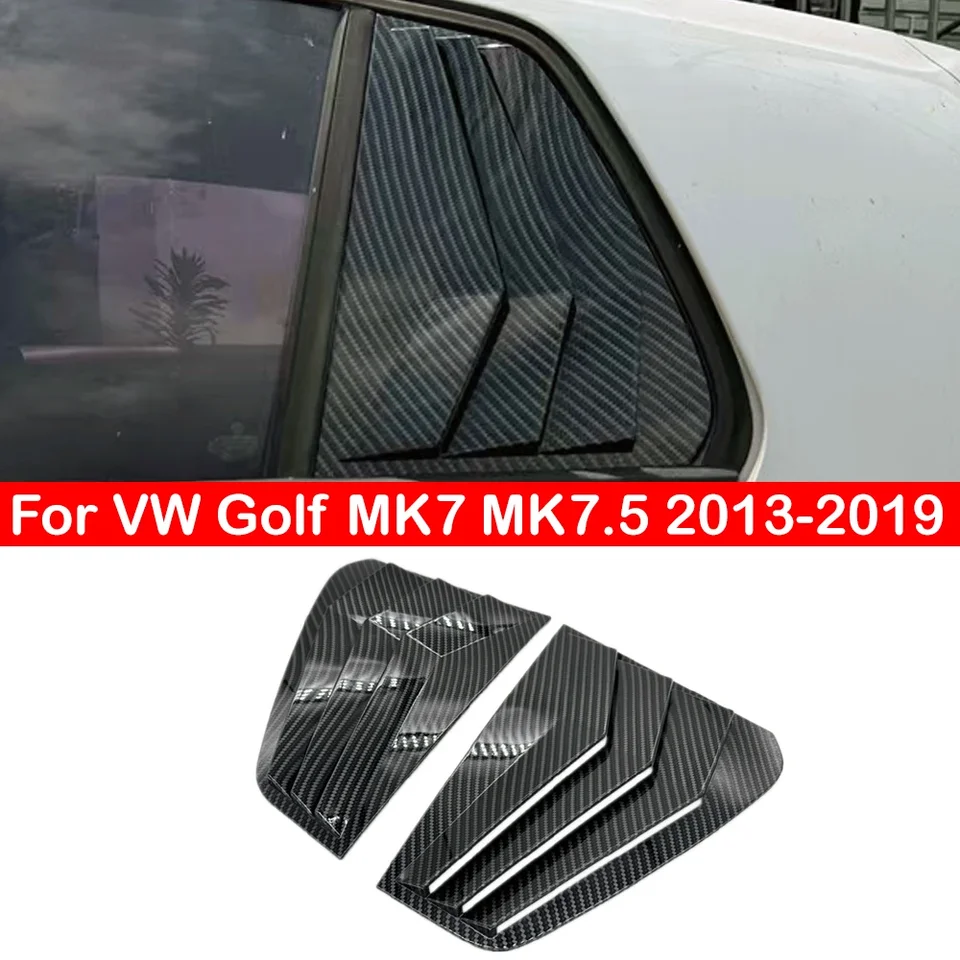 Pre VW Golf MK7 MK7.5 2013-2019 Zadné podanie na kruté okno Orezanie STUTRE STUPE STRECKEJ SCOOC ABS ABS KONIBRE Čierne časti Čierne diely