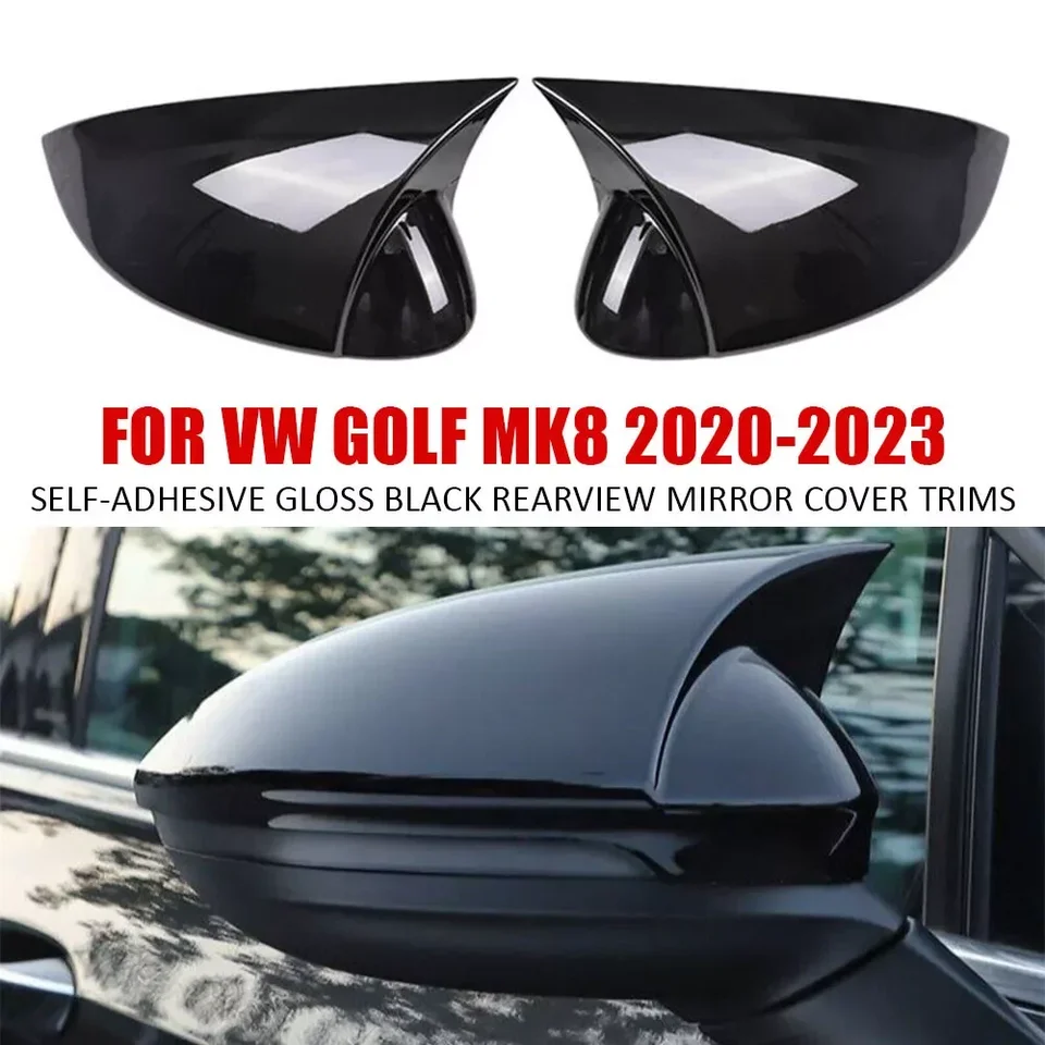Pre VW Golf MK8 2020-2023 STRÁNKA Automobil bočné zrkadlo STRÁNKA STROKA Krípová čiapka Vonkajšie dvere Zadné pohľady Zadanie puzdra Orezávanie uhlíkových vlákien