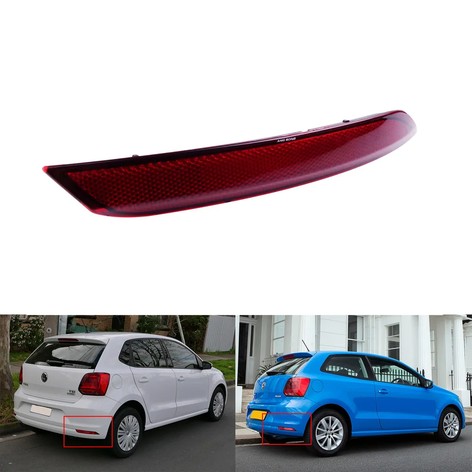 Pre VW Polo 2014-2017 Pravá bočná bočná hatchback zadný nárazník Zostava Zostava Brzdenie Brzdenie Žiadna žiarovka