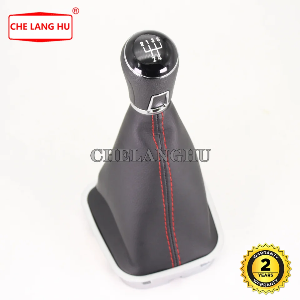 Pre VW Polo 6R Hatchback 2009 2010 2011 2012 2013 CAR STYLING 5 Speed ​​Gear Stick Ship Shift Gombing Gom Level Boot Red Line