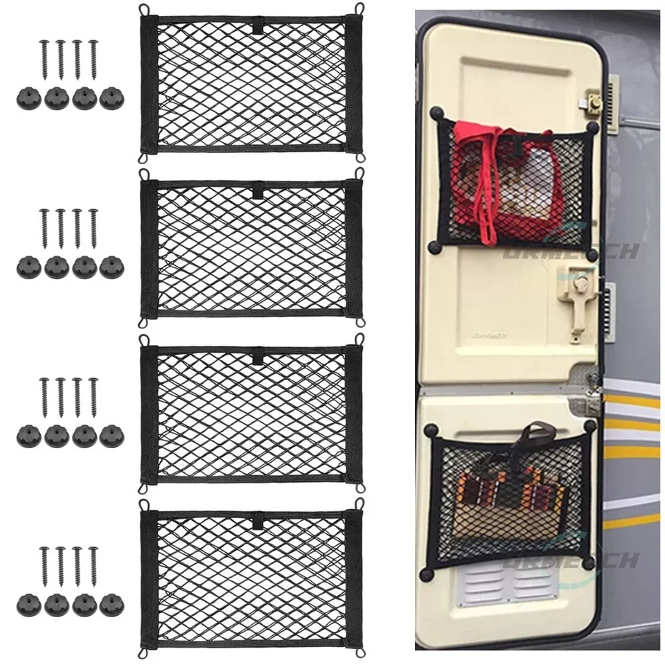 Pre VW T4 T5 T6 Camping Cack Net Organizátor SKLADOVANIE VACK VACK DOOR PANEL SEAT ORGENT ORGANER Organizátor Čisté kempery