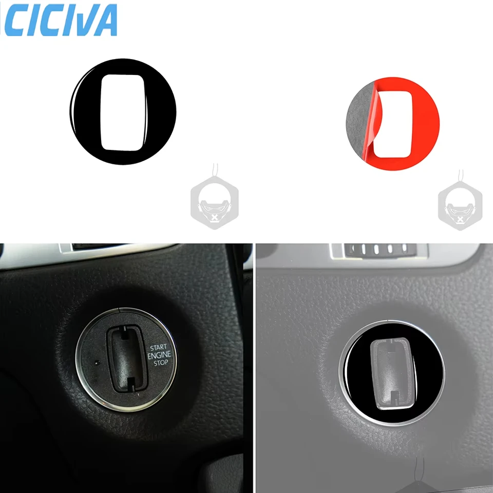 Pre VW Touareg 7p MK2 2011 2012 2013 2014 2015 2016 2017 2018 Kľúčové karty Panel vozidla Interiérové ​​príslušenstvo Piano čierna nálepka