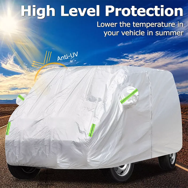 Pre VW Transporter T3 T4 T5 T6 Plné kryty automobilov Vonkajší nepremokavý dažď Snow Sneh Drach Odolný ochrana UV Case Case Cover