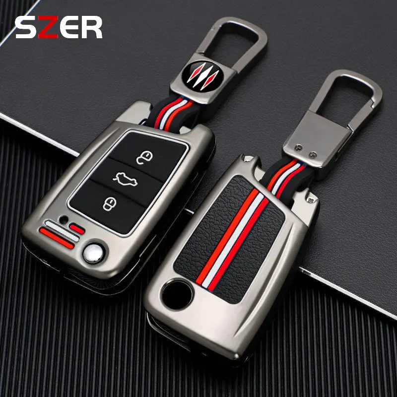 Pre VW Volkswagen Golf 7 MK7 Tiguan MK2 pre sedadlo Ateca Leon Fr 2 Ibiza pre Skot Octavia Rubber Zinc Car Key Case FOB FOB FOB