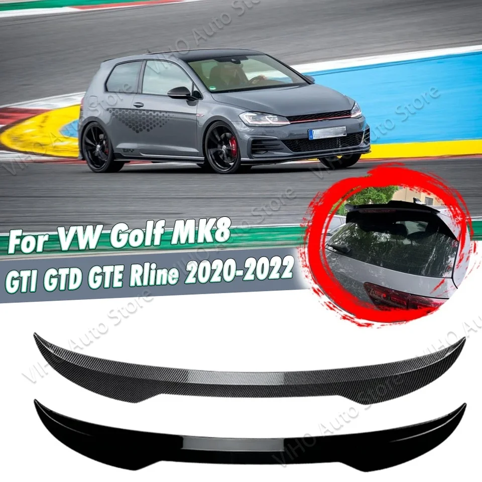 Pre VW Volkswagen Golf 8 MK8 GTI R-Line GTE GTD Maxton v štýle pretekársky spojler SPOIR CAP ABS Zadné krídlo príslušenstvo 2020 2021 2022