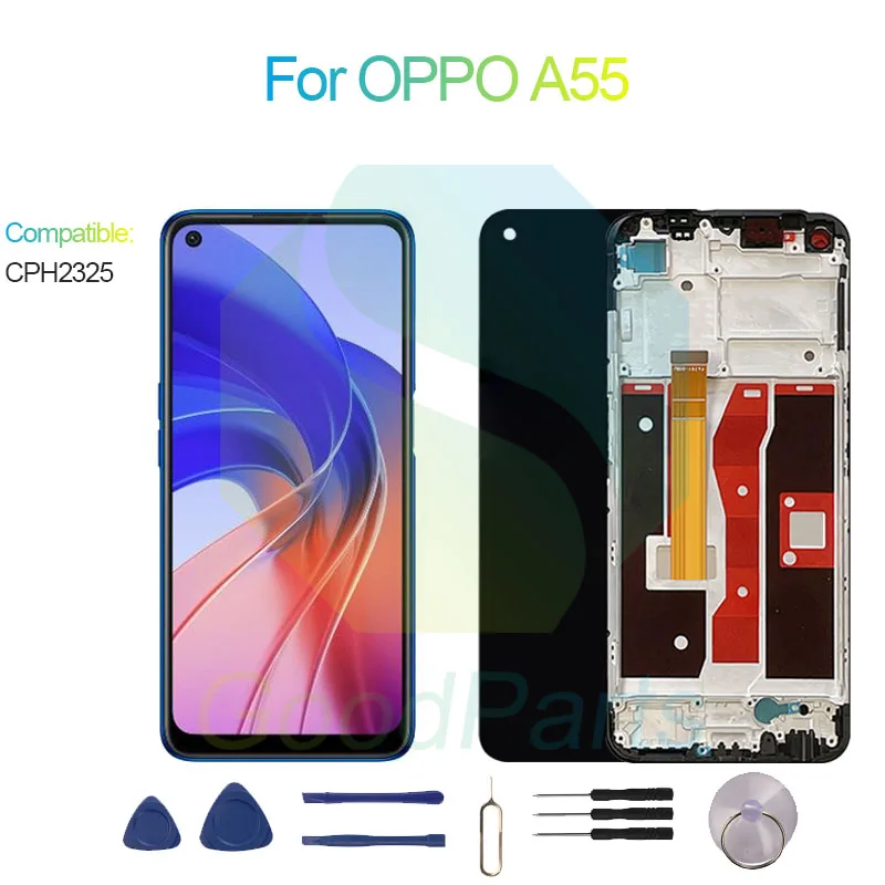Pre výmenu obrazovky OPPO A55 1600*720 CPH2325 A55 LCD Touch Digitalizer