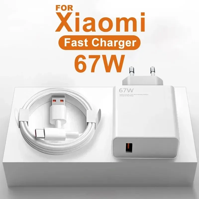 Pre Xiaomi 67W USB Super Fast Charger Power Adapter Mi 12 11 6A Typ C kábel POCO X5 X4 PRO REDMI POZNÁMKA 9 10 11 Nabíjanie