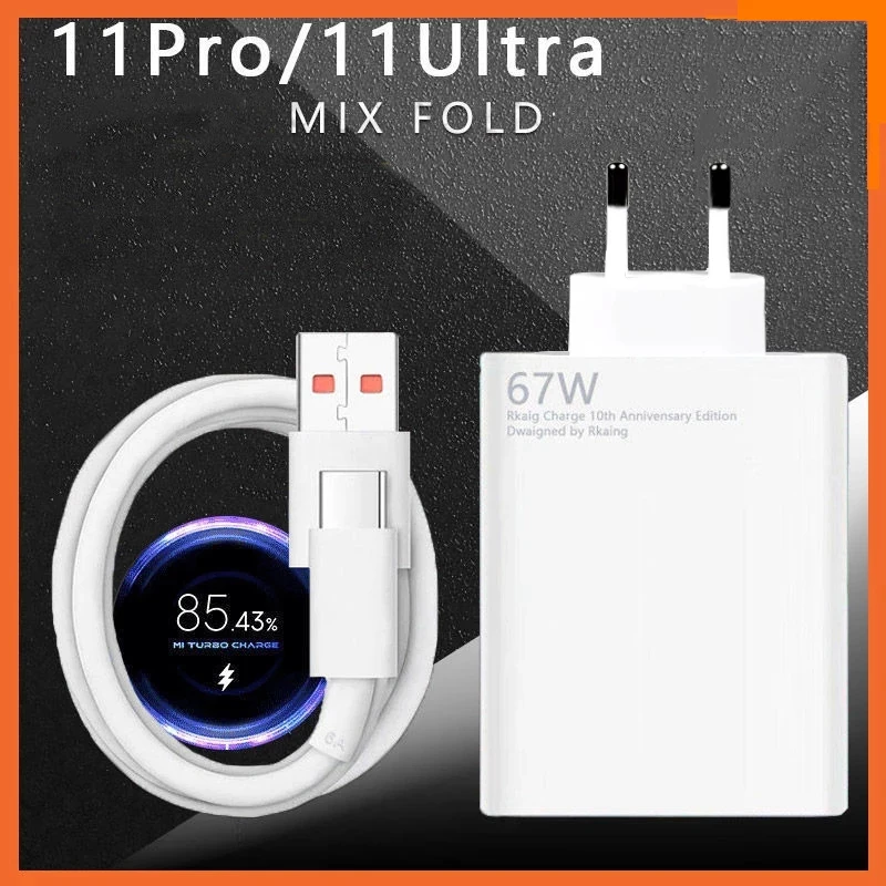 Pre Xiaomi EÚ 67W nabíjačka + kábel pre Redmi Note 10 Pro Poznámka 11 Pro 11 Pro + 5G Note 11E Pro a Redmi K40 Gaming K50 K40S