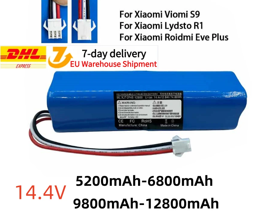 Pre Xiaomi Lydsto R1 Viomi S9 Roidmi Eve Plus nabíjateľnú li-iónovú batériu Vysávač R1 batéria12800 mAh