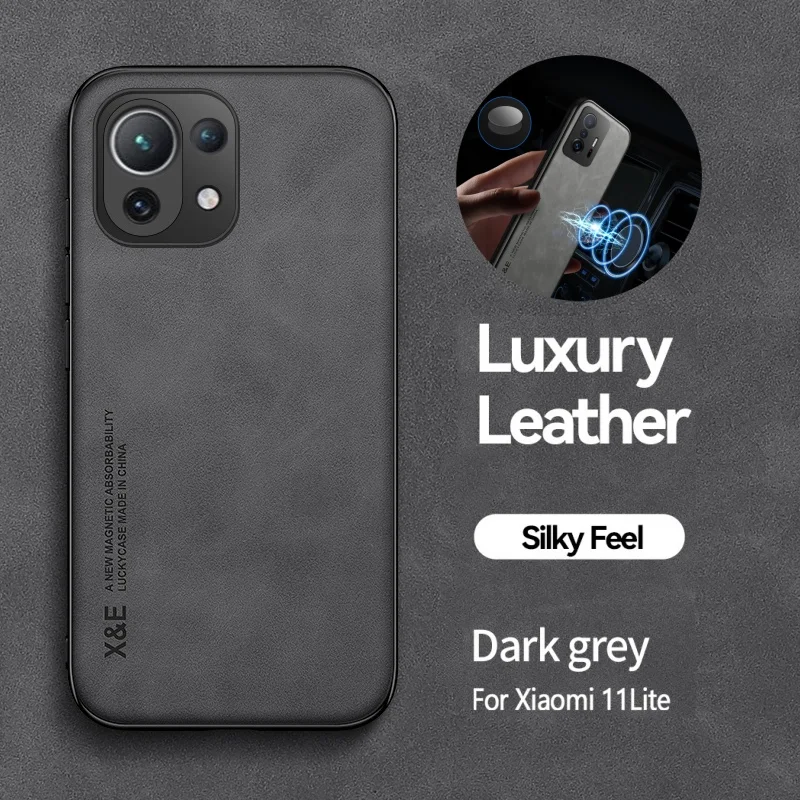 Pre Xiaomi Mi 11 Lite Case Magnetic Car Drbat Doska kožené puzdrá pre mi11 Lite 5G NE Mi 11 Light 11Lite Zadný mäkký kryt
