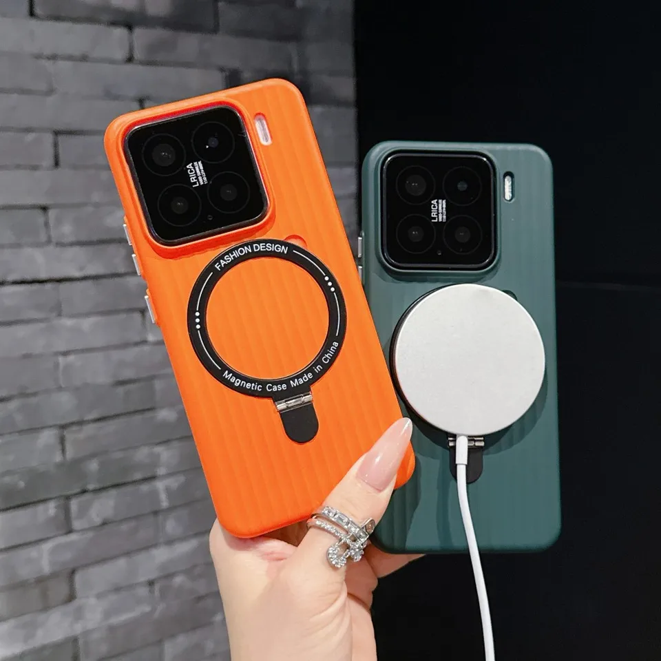 Pre Xiaomi Mi 15 Pro Case Tvrdý priehľadný prsteň magnetické bezdrôtové nabíjanie ochranu zadného krytu puzdro pre Xiaomi Mi 15 14 13 Pro