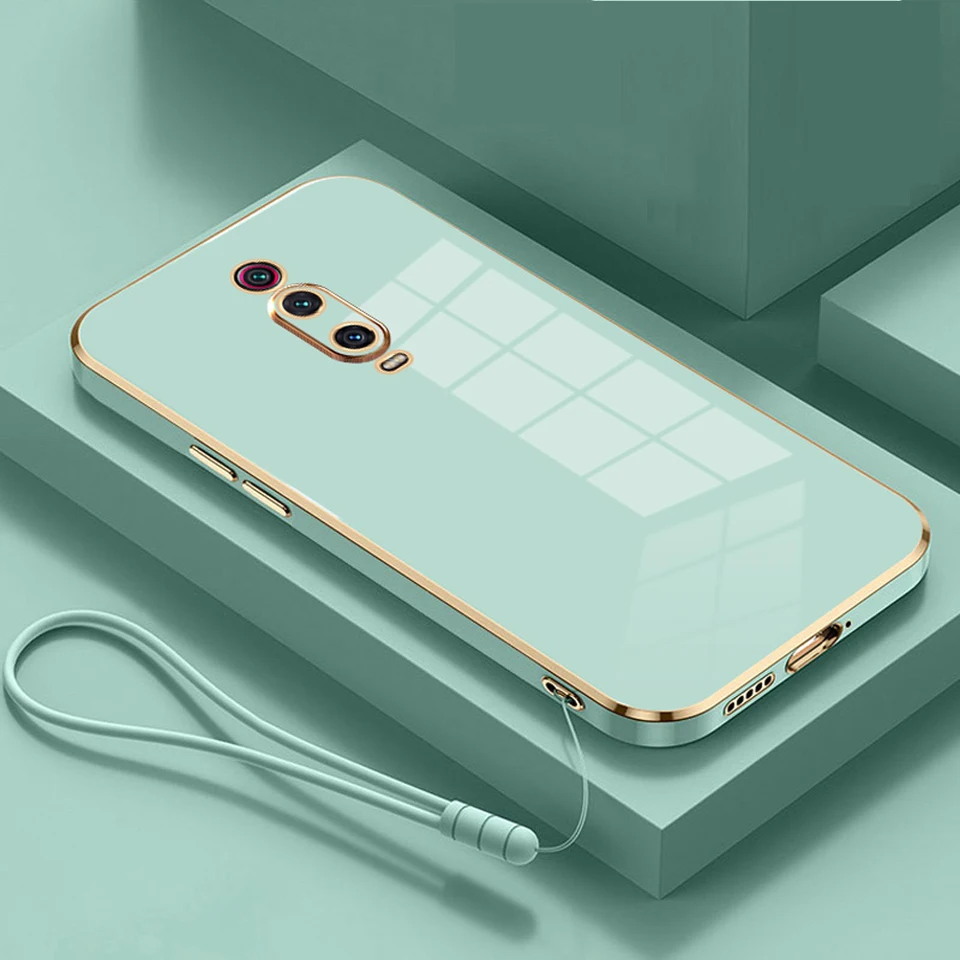 Pre Xiaomi Mi 9T Pro Xiao Mi 9T Cover M1903F10I M1903F11G Luxury Square Plating Redmi K20 Pro Telefón Pase Shock odolný