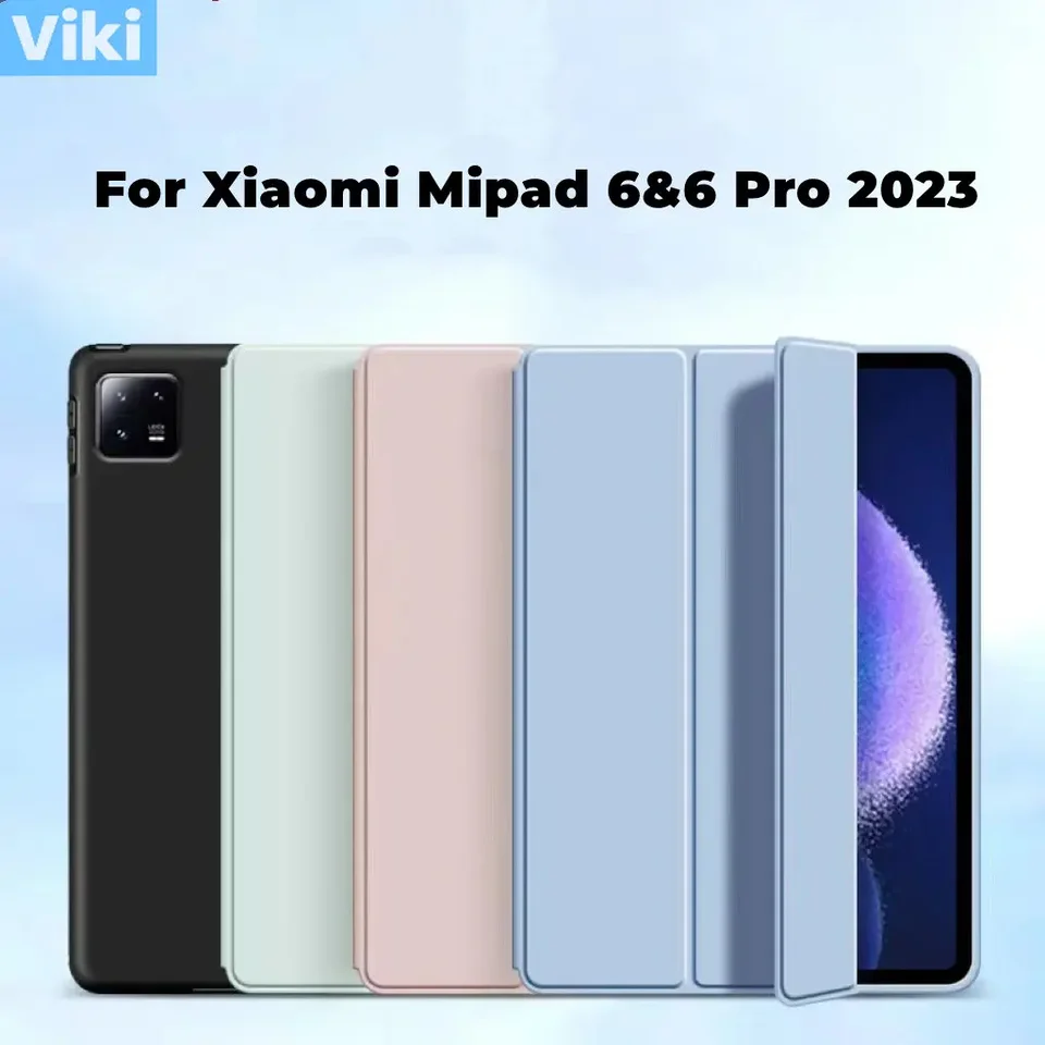 Pre Xiaomi Mi Pad 6 puzdro s automatickým prebudením / spánkom Silikón Cover Funda pre Xiaomi Mi Pad 6 Pro Support Magnetic Nabíjanie
