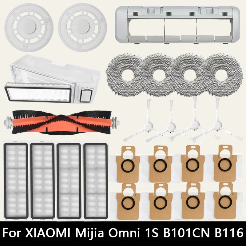 Pre Xiaomi Mijia omni 1s B101cn B116 Robot Vákuy náhradné diely Dreame S10 S10+ hlavné bočné kefy handry hepa filtračné vrecká