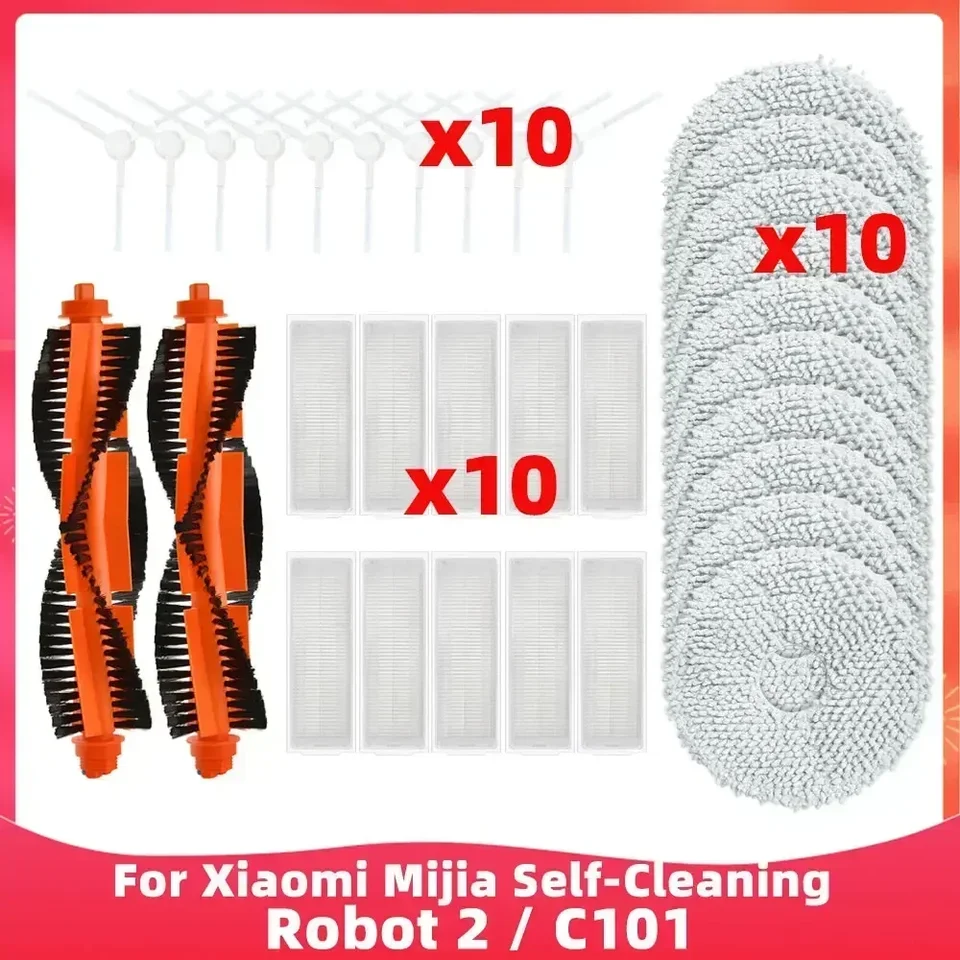 Pre Xiaomi Mijia samočistiaci robot 2 / C101 Hlavná bočná kefa Hepa Filter mop handry náhradné diely príslušenstvo