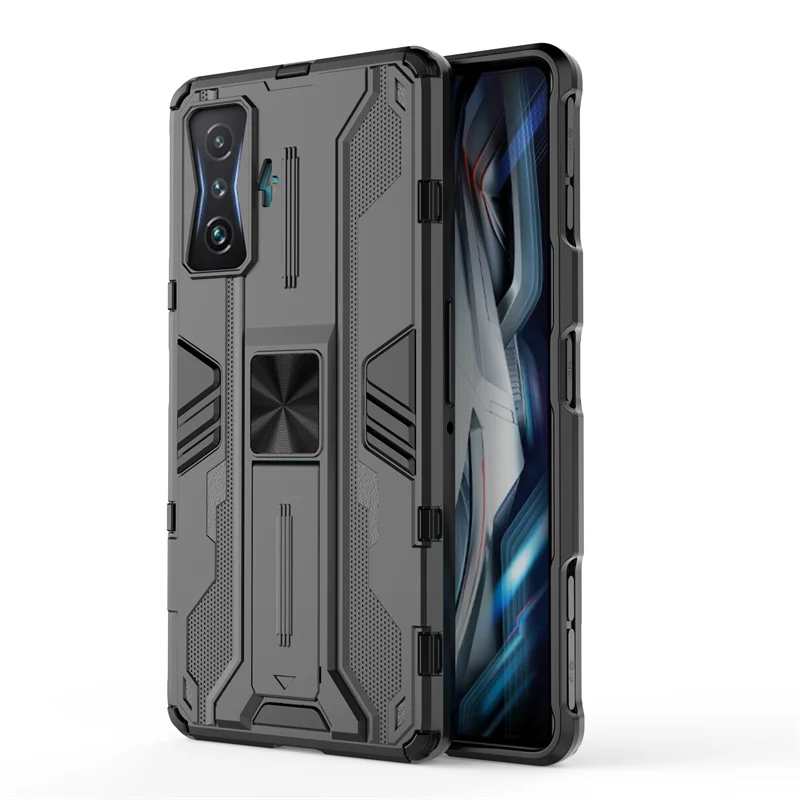 Pre Xiaomi POCO F4 GT Case CAR Magnetický stojan držiak Armor Funda pre POCO POCO POCCO LITTLE F4GT F 4 GT 5G Silikónový nárazník