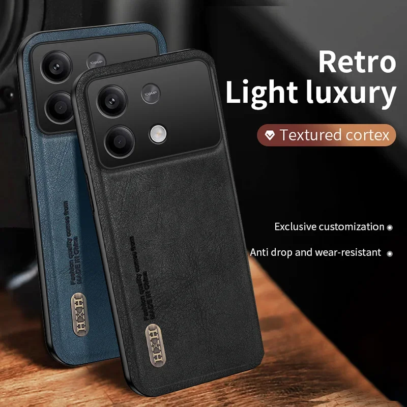 Pre Xiaomi POCO X6 NEO 5G Zadný kryt pleti Fee Shock odolný voči magnetickému telefónu PU kožené puzdro Soft Fundas pre Xiaomi POCO X6 NEO