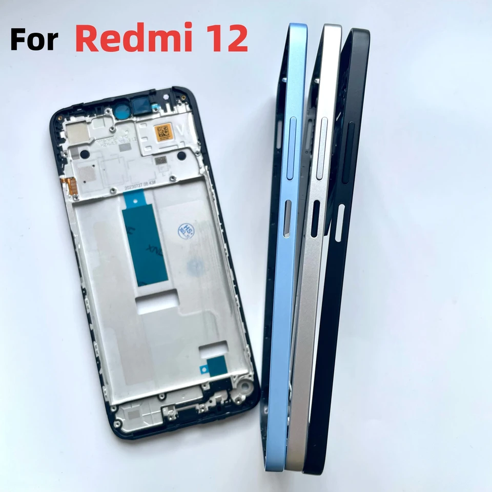 Pre Xiaomi Redmi 12 stredný rám zadného krytu puzdra stredná doska predný LCD rám LCD