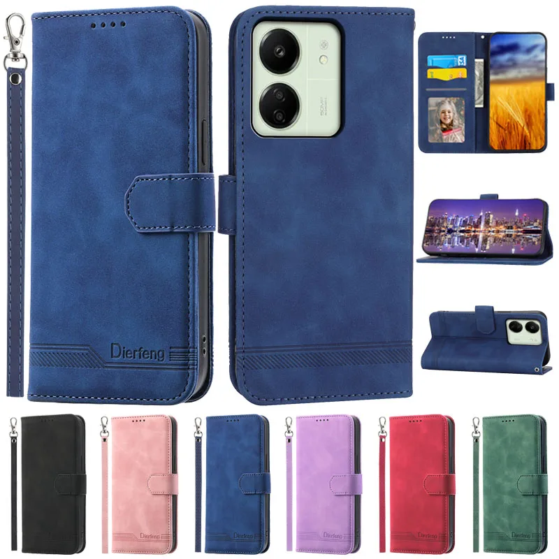 Pre Xiaomi Redmi 13C Case Link Wallet Funda pre Xiomi Redmi 13C Cover Redmi13C 14C 12C 12 13 Magnetický flip telefón Coque Coque