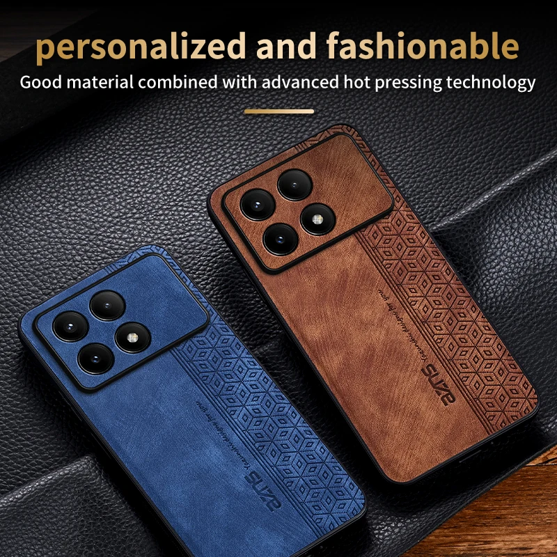 Pre Xiaomi Redmi K70 чехол для zadný kryt pokožky Fee Shock odolný voči koženým telefónom Soft Funda pre Redmi K70