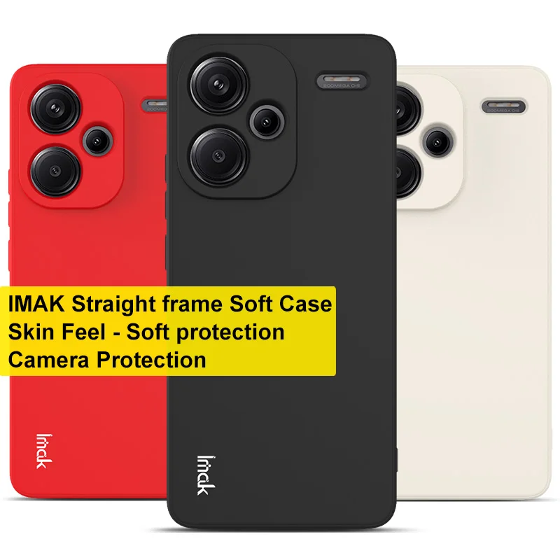 Pre Xiaomi Redmi Note 13 Pro Plus 5G puzdro iMak tenký mäkký TPU Rovný rámec zadný kryt telefónu pre Redmi Note 13 Pro Plus