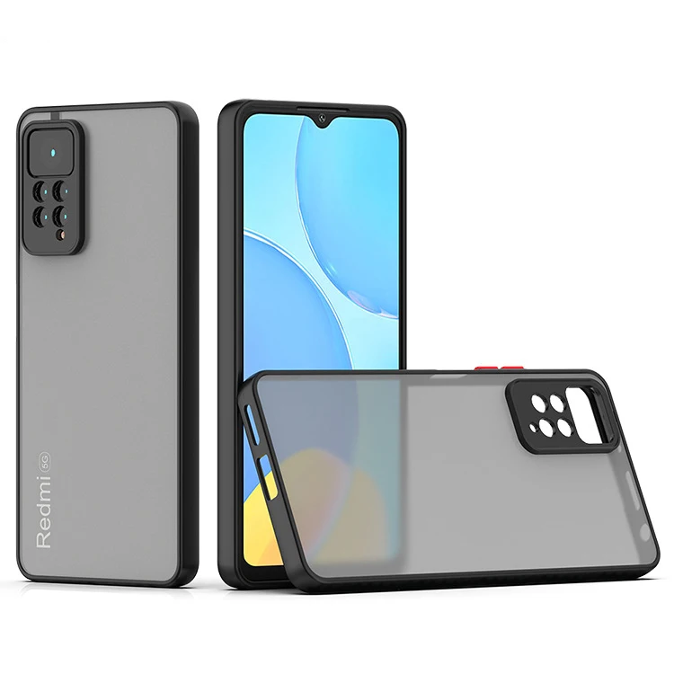 Pre Xiaomi Redmi Poznámka 11 10 Pro Pase Silikone Matte Matte Tasucent Case pre Redmi Note 9 8 Pro 10S 9T Mi 10T 11T Lite Cover