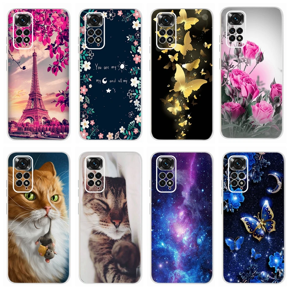 Pre Xiaomi Redmi Poznámka 12 Pro 4G Case Módny motýľ Ochranné prípady mäkkých telefónov pre Xiaomi Redmi Note 12 Pro 4G Globálny nárazník