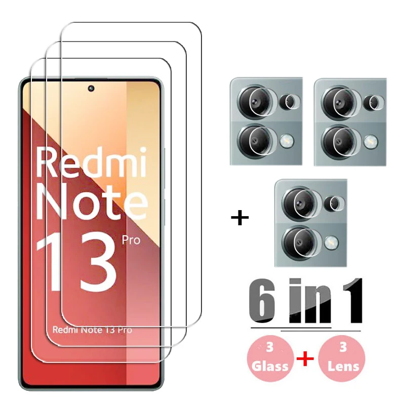 Pre Xiaomi Redmi Poznámka 13 Pro 4G Temperované sklo Redmi Poznámka 13 Pro Chrániče fotoaparátu pre obrazovku Film Redmi Note 13 Pro Glass