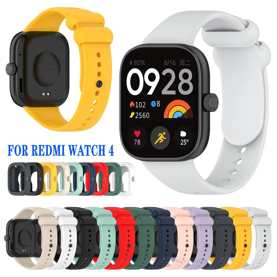 Pre Xiaomi Redmi Watch 4 Silikónový remienok Ochranné puzdro pre náramok pre Redmi Sledujte 4 Smartwatch WatchBands Výmena príslušenstva