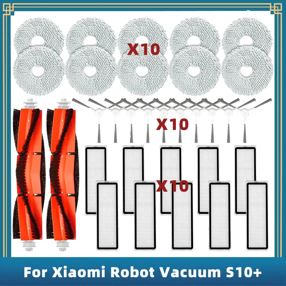 Pre Xiaomi Robot vákuum S10+ / S10 Plus príslušenstvo hlavná bočná kefa Hepa filter mop handry náhradné diely náhradné diely