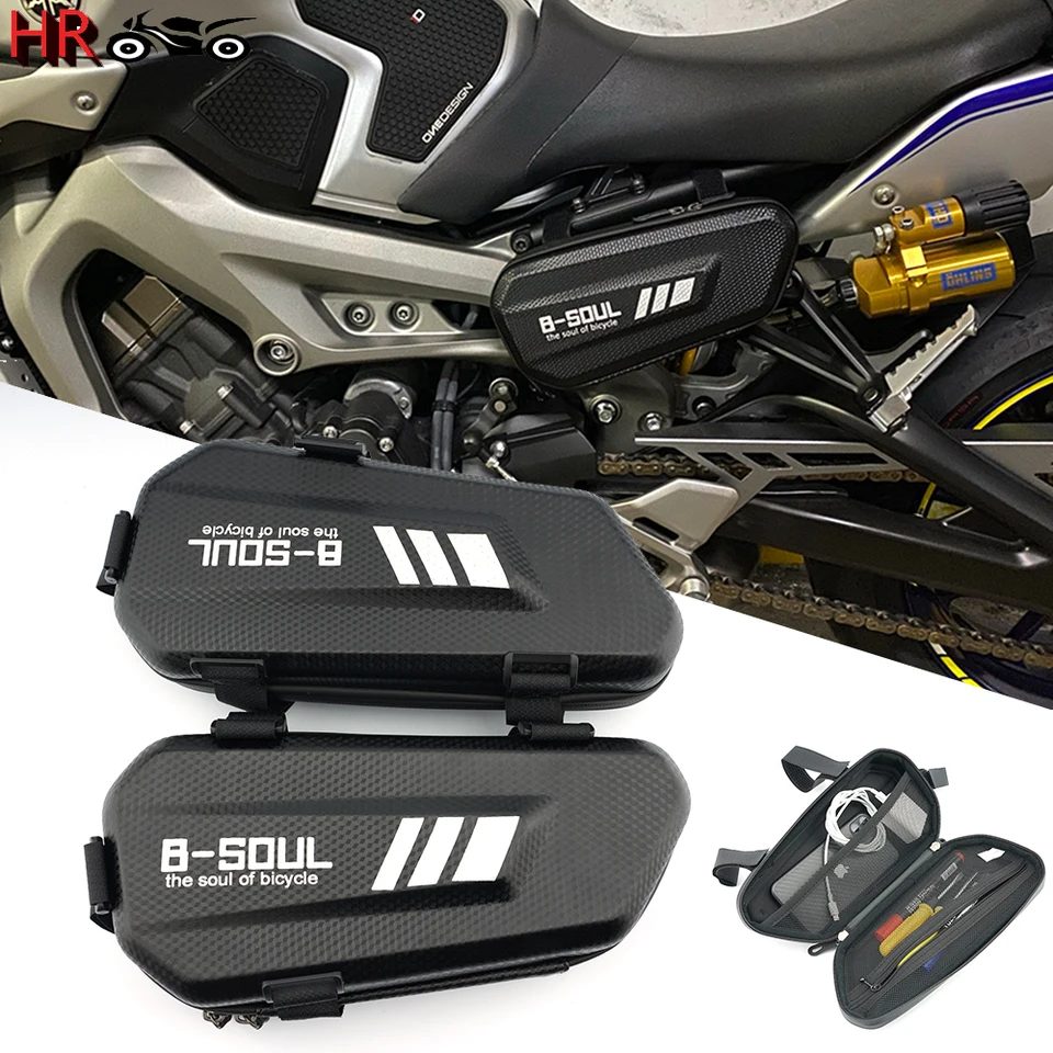 Pre Yamaha FZ1 FZ1N FZ8 FZ6 FZ6N FZ6R FZ8 FZ25 FZ10 FZ09 FZ07 FZ07 FZER MOTORY CHALICKÝ BALÍK Vodotesný bočný vrecko Triangle Side