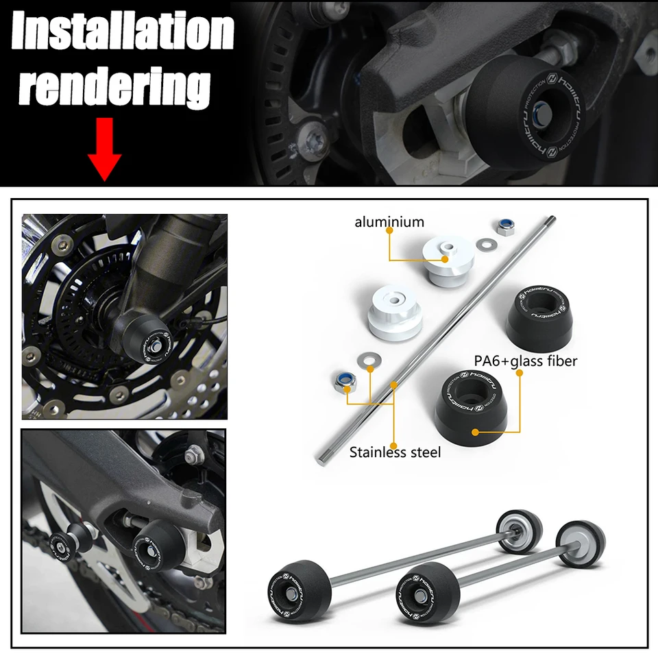 Pre Yamaha MT-03 R3 2015-2023 Ochrana predného zadného kolesa