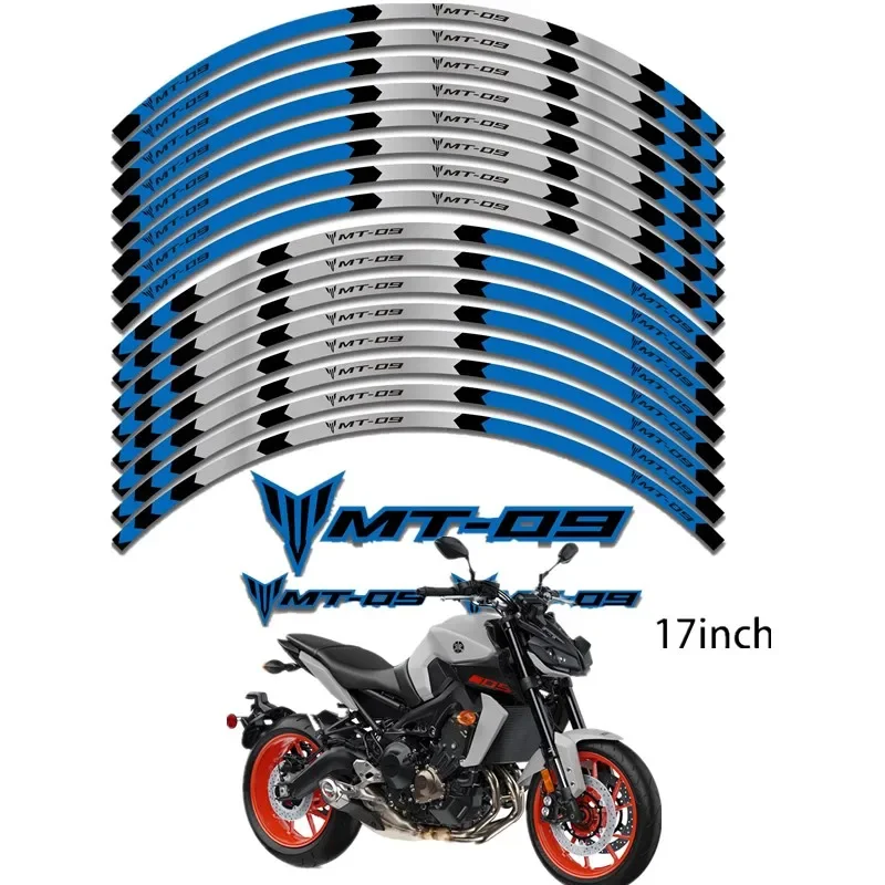 Pre Yamaha MT -09 MT09 MT 09 Motorbike diely obrysové koleso dekorácie nálepky -1