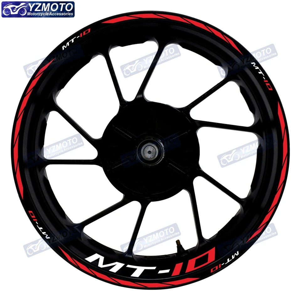 Pre Yamaha MT-10 MT10 Motocykel 17 palcov predných a zadných kolesových nábojov nálepka vodotesné reflexné ozdobné nálepky na ráfiky