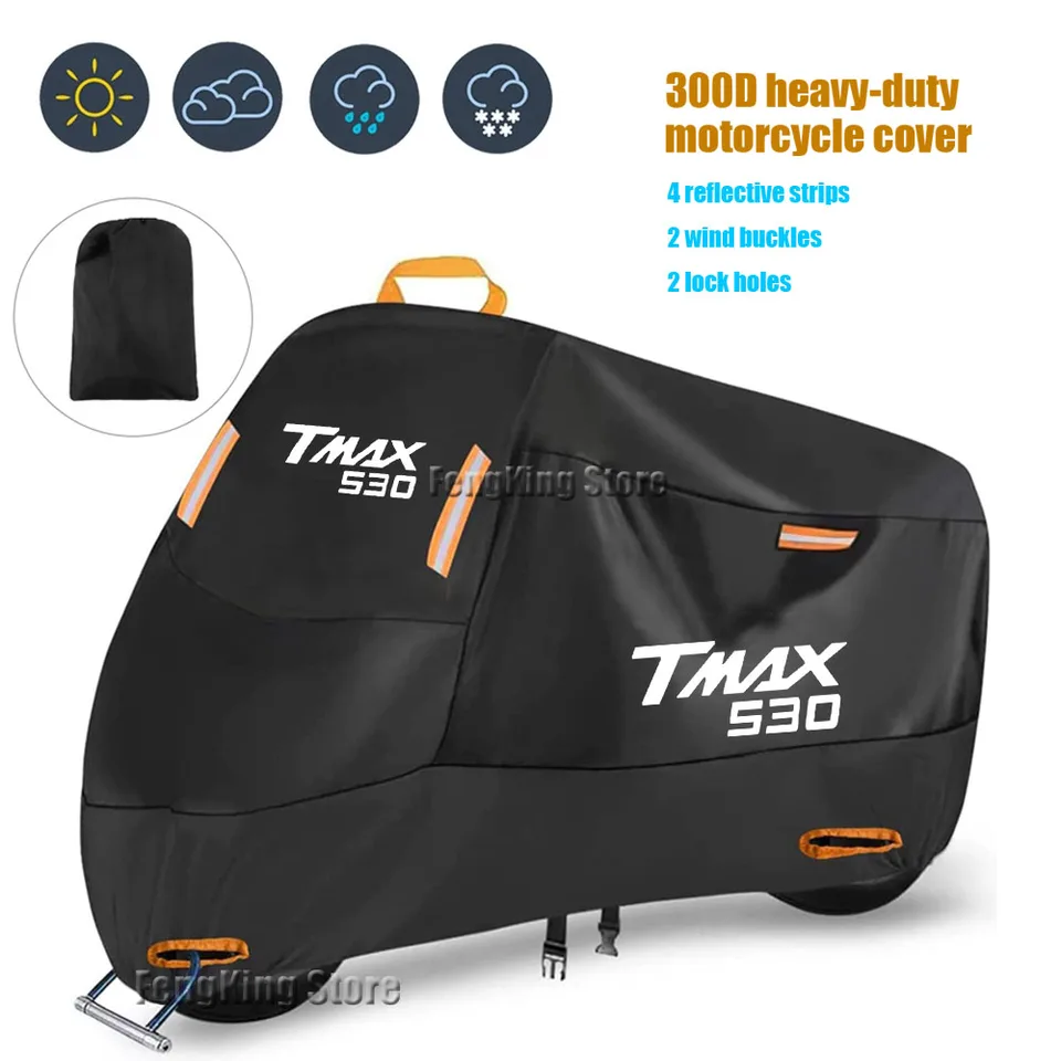 Pre Yamaha T-Max Tmax 530 T Max 530 T-Max530 Motocykel kryt vodotesného vonkajšieho motobike dažďového prachu odolného v Snow Sun UV Protector
