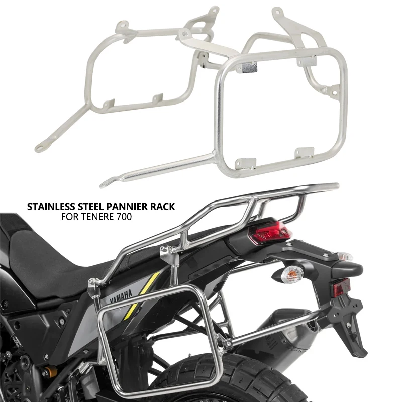 Pre Yamaha Tenere 700 Pannier Rack Tenhere700 T700 T7 XTZ 700 2019-2023 Zohaté oceľové stojanové stojany Motocykle Príslušenstvo