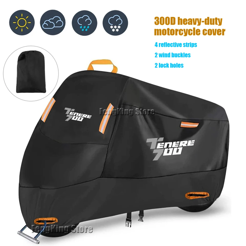 Pre Yamaha Tenere 700 XT700Z XT1200 XTZ 700 T7 T700 Motocykelový kryt vodotesného vonkajšieho skútra UV ochranný kryt Rain Cover