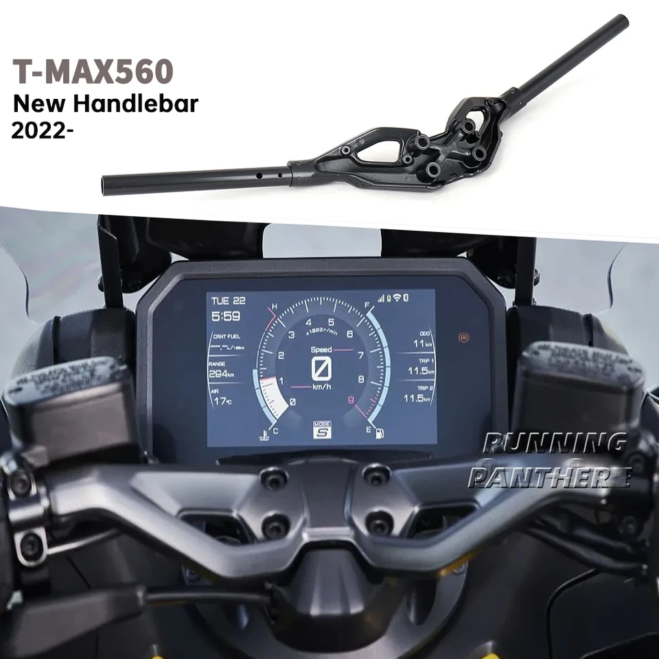 Pre Yamaha TMAX560 T-Max560 T-Max 560 2022 2023 2024 Nové čierne riadidlá rukoväte riadkovodný príslušenstvo TMAX 560 TMAX560