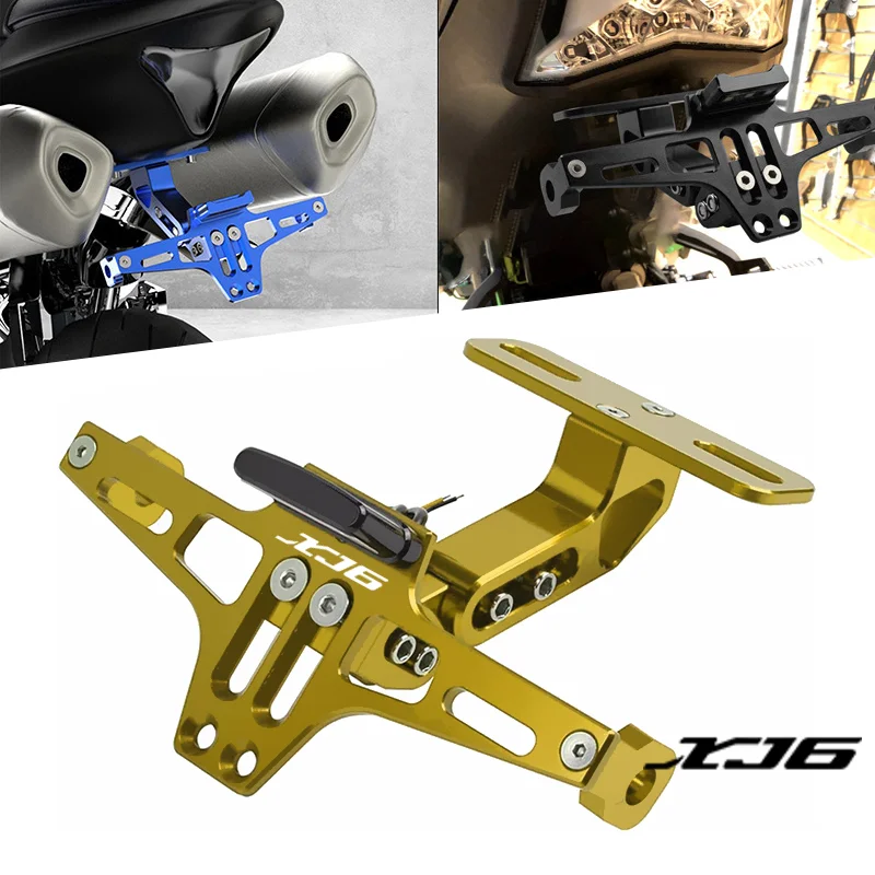 Pre Yamaha XJ6 XJ6F XJ6N Diversion 2009-2014 Nastaviteľná motocykla Držiak poznávacej značky LED svetlo LED Držiak LED