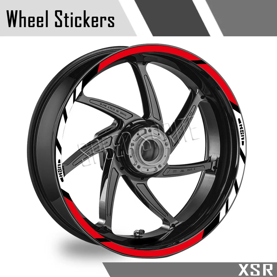 Pre Yamaha XSR 900 XSR700 XSR155 XSR 125 Reflexné nálepky na nálepku na nálepku nábojov Rim Stripe páska Dekoratívne príslušenstvo vodotesné