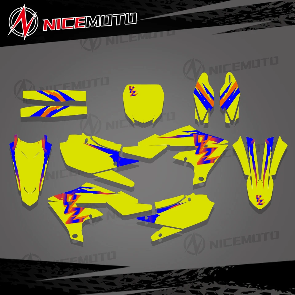 Pre Yamaha YZ250F 2019-2023 YZ450F 2018-2022 YZF 250 450 YZ 250F 450F Motocyklový grafický grafický nálepky Prispôsobenie Prispôsobenie