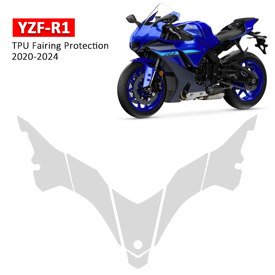 Pre Yamaha YZFR1 YZF-R1 TPU Film Film Priehľadný motocykel PPF ultra tenký protikrab