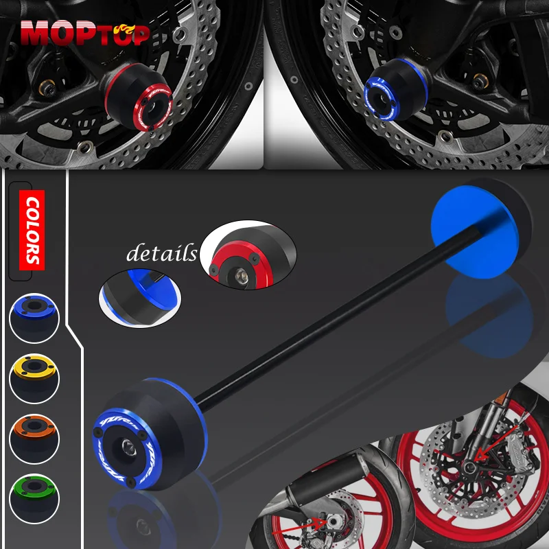Pre YZF-R15 YZFR15 YZF R15 V3 2017-2023 Motocykel predných a zadných kolesových vidlice Plátky Cap Cap Call Wheel Falling Pad
