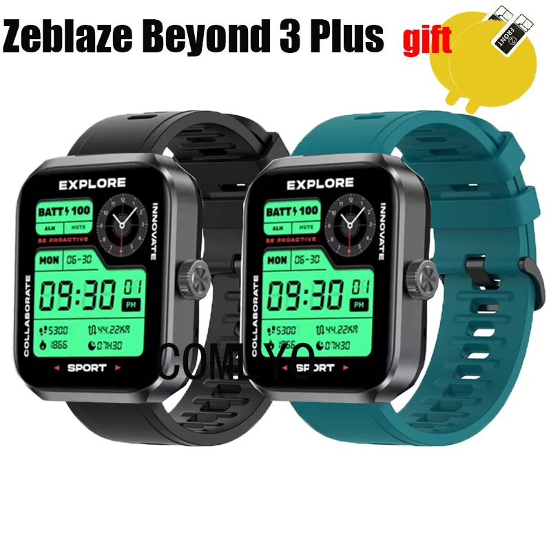 Pre Zeblaze Beyond 3 Plus Smart Watch Square Silikone Band Women Men Soft Sports Wristband náramok s náramkom Film