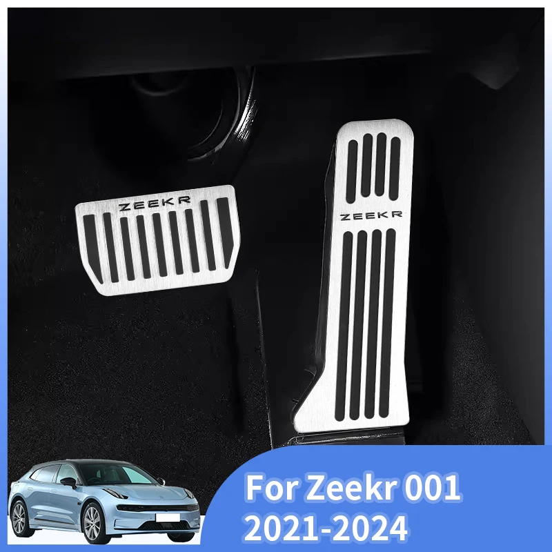 Pre Zeekr 001 Padný podložka pre pedály 2021 2022 - 2024 NEZMLAVNÁ ZÁKLADNÁ OCELA Pedalboard Hliníková zliatina Gumový brzdový kryt