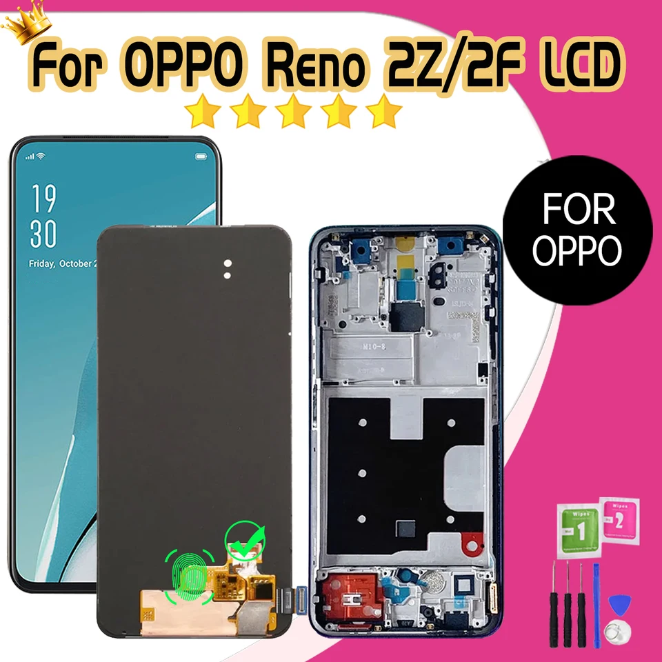 Pre zostavu LCD Reno 2F / Reno 2Z pre OPPO Reno2 Z / Reno2 F / K3 / Realme X DISPLEY DISPLOW DIGITÁRNE DIGITÁRE DIGITÁRE ČASŤ