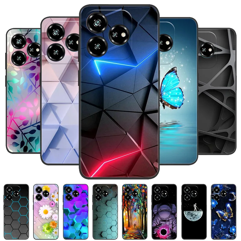 Pre ZTE Axon 60 Lite Case Luxury Maľovaný telefón Kremíkový zadný kryt pre ZTE Blade V60 Design Case V60VITA Ochranná škrupina Z2350