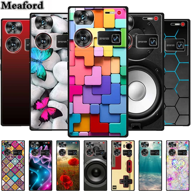 Pre Zte Nubia Z60 Ultra Case Luxury Soft Silikone TPU TPU Puzdrá telefónu pre ZTE Nubiaz60 Ultra 5G Protector Cartoon Fundas