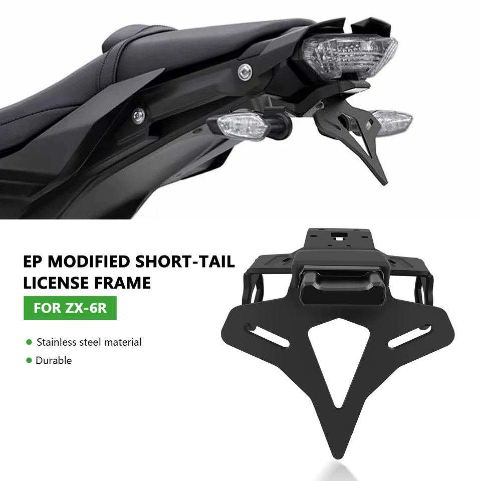 Pre ZX-6R ZX6R ZX6R 2024 Motocykel zadný krátky chvost ŠPZ LED LED zadným chvostom držiak poznávacej značky motocykla