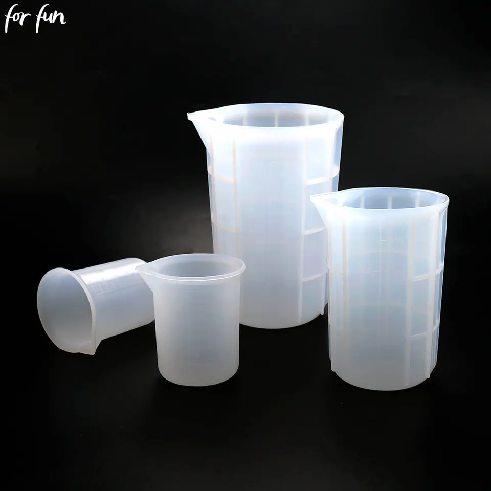 Pre zábavu 700 ml 300 ml 100 ml silikónového meracieho šálky s mierkou DIY Crystal Drop Gel Zmiešané šálky šperkov výroby pečenia